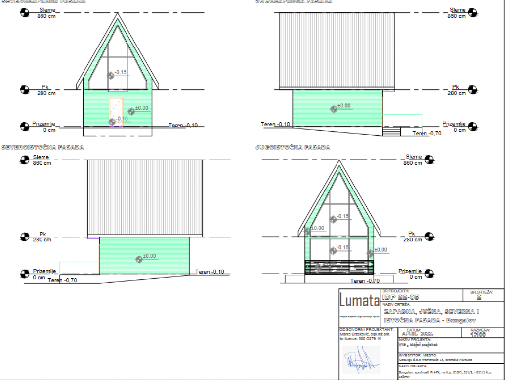 Idejno rešenje bungalova